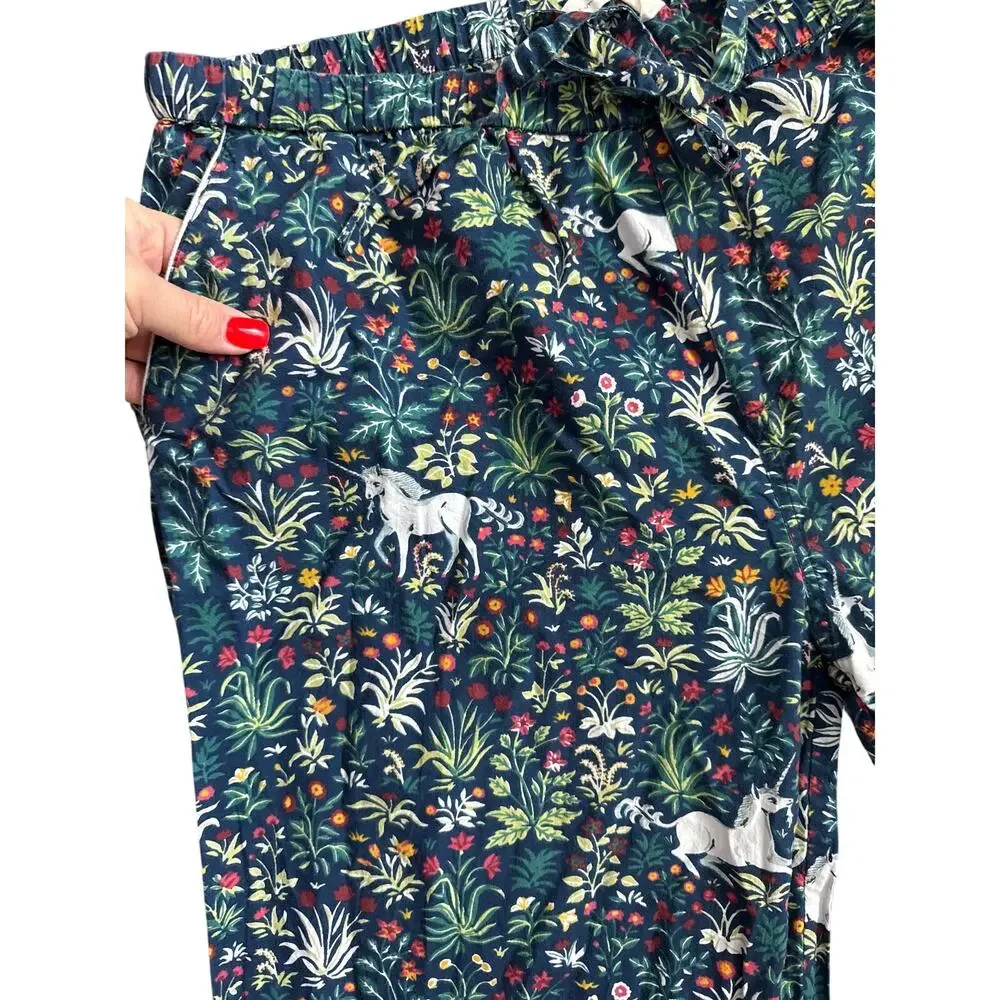 Printfresh Unicorn's Garden Printed Navy Blue Pajama Pants Size XL - Picture 6 of 8